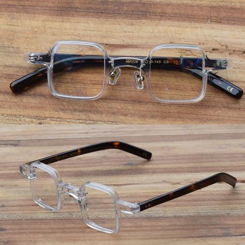 个性近视复古小框正方形眼镜架全框眼镜框民国风手制板材深圳品质